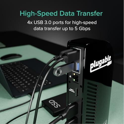 Plugable 13-in-1 USB-C Docking Station UD-ULTCDL 4K HDMI 30Hz Docking Station