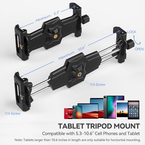 KDD 7.09 x 3.94 x 1.57 inches KDD-046 2 Pounds Adjustable Tablet Mount Tripod