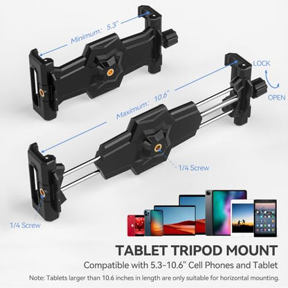 KDD 7.09 x 3.94 x 1.57 inches KDD-046 2 Pounds Adjustable Tablet Mount Tripod