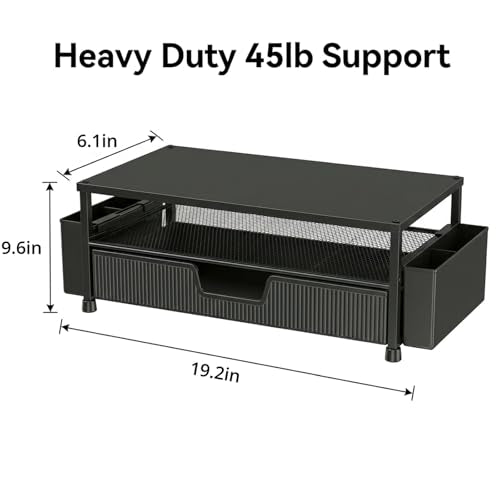 ECOLOVI 2-Tier Monitor Stand EC-MS1 Ergonomic Black