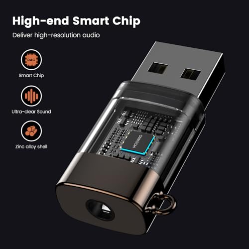 MOSWAG USB to 3.5mm Audio Jack Adapter 1 Count