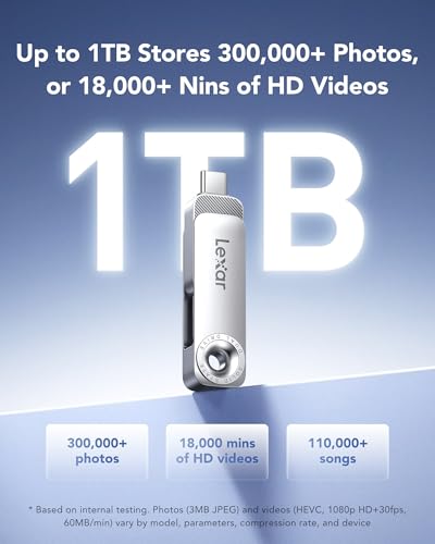 Lexar 256GB LJDD50E256G-BNSAU USB 3.2 Gen 1 Dual Connector Flash Drive