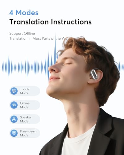 KOSERNT 2 Count NEW-Q16S AI-0127 Wireless Bluetooth Earbuds Real-Time Language Translation