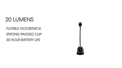Mighty Bright 8.5" XtraFlex2 2-LED Desktop Book Light Battery Powered Adjustable Touch Control