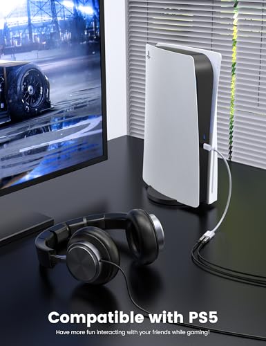 MOSWAG 2 Ports USB Type C External Sound Card Adapter with 3.5mm Audio Jacks