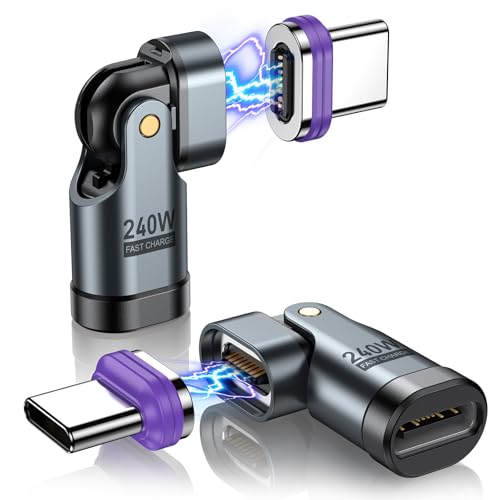 AUFU 2 Count AF-ZJT-CA01 USB Type C Adapter 240W Power Output Compatible with Laptops Smartphones Tablets