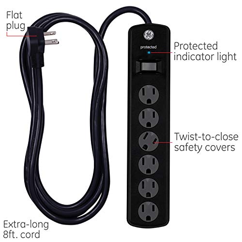 GE 6 Outlet Surge Protector Power Strip 125 Volts Model 54643