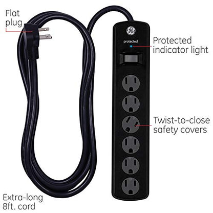 GE 6 Outlet Surge Protector Power Strip 125 Volts Model 54643