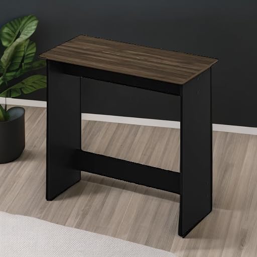 FURINNO Compact Rectangular Computer Desk 31.3 x 15.4 x 29.8 inches Columbia Walnut