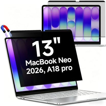 ZOEGAA 13 Inch MacBook Neo Privacy Filter Anti-Glare Blue Light Blocking