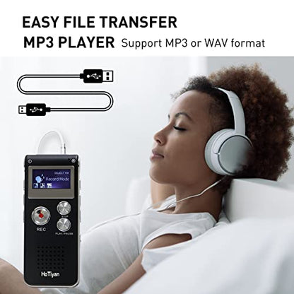 HoTiyan 1.1 Inches H-10001 Digital Voice Recorder USB 2.0 MP3/WAV Audio Recorder