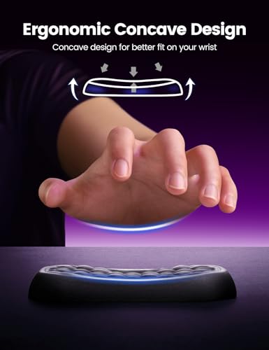 Vaydeer Large STA#021 Wrist Rest Set, Ergonomic Design, Memory Foam, Black, Office Accessories