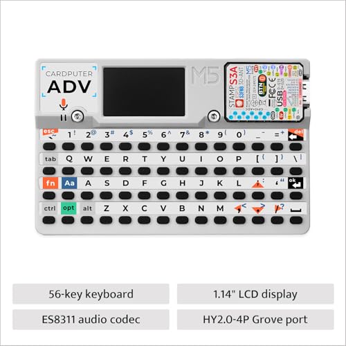 M5Stack 1 Count Cardputer Adv ESP32-S3 1.14" Display 1.0 GHz Single Board Computer