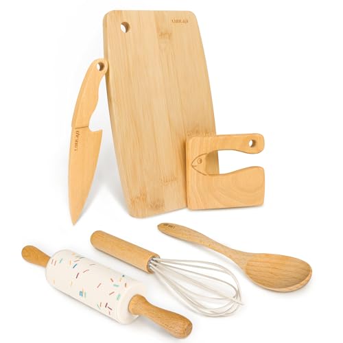 LUOLAO Common Size D1-Cookingset-001 Wooden Kids Knife Set
