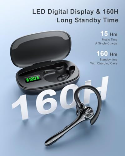 Orancu D2 Bluetooth Wireless Earbuds for Adults with Noise Cancellation and 15 Hours Playback - Black