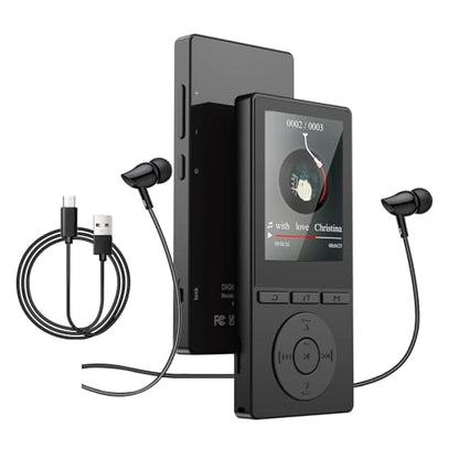 Aiandcc 64GB M6 MP3 Player 2.4 Inches Built-In Speaker 56 Hour Battery Life