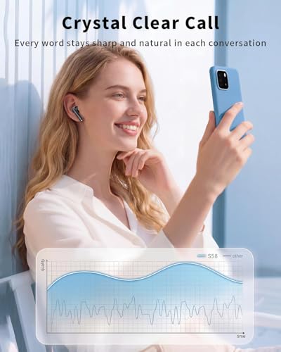 XIAOWTEK 1 Count S58 Bluetooth 5.4 Active Noise Cancelling Waterproof Earbuds