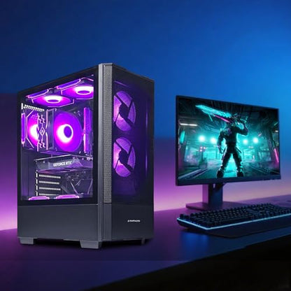 ZYNEEX S5 Black Tower Computer 1920x1080 Windows 11 Home
