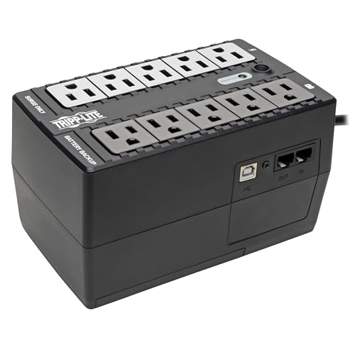 Tripp Lite Compact INTERNET550U UPS Battery Backup 550VA / 300W, 120V, 10 Outlets, NEMA Plug