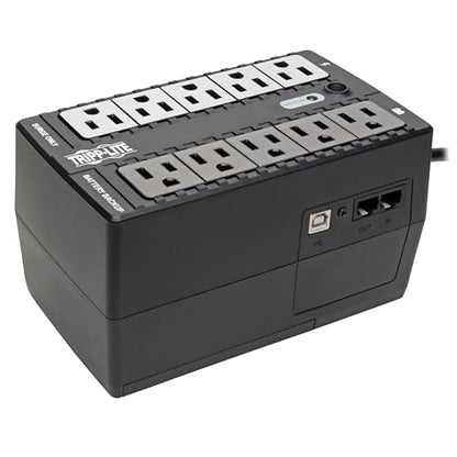 Tripp Lite Compact INTERNET550U UPS Battery Backup 550VA / 300W, 120V, 10 Outlets, NEMA Plug