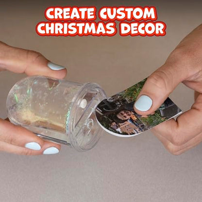 READY 2 LEARN 4-Pack CE10019 Christmas Craft Kit - Customizable Snow Globes