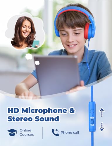 iClever HS19 Over-Ear Headphones for Kids, 32 Ohms, 20-20000 Hz, Wired