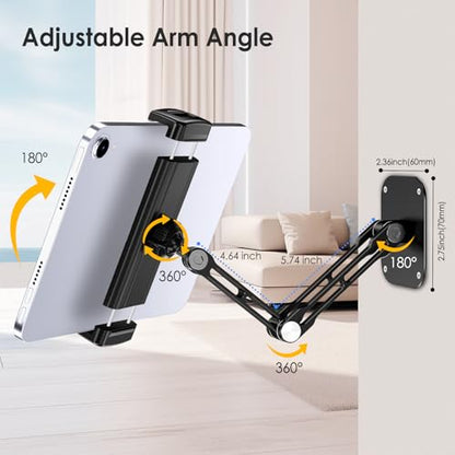 Lucrave Adjustable iPad Tablet Wall Mount B0CZNJKSD453 Aluminum