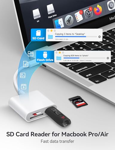 BnmxTek USB C to SD Card Reader BNMX_US_C4-B, White, 3-Slot, USB 3.0, Type C, Adapter