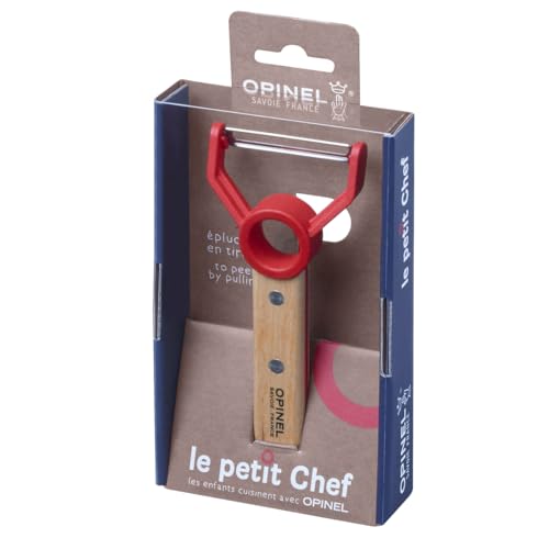 OPINEL Le Petit Chef Peeler 1 Unit Kitchen Peeler Manual Ergonomic Beechwood Handle
