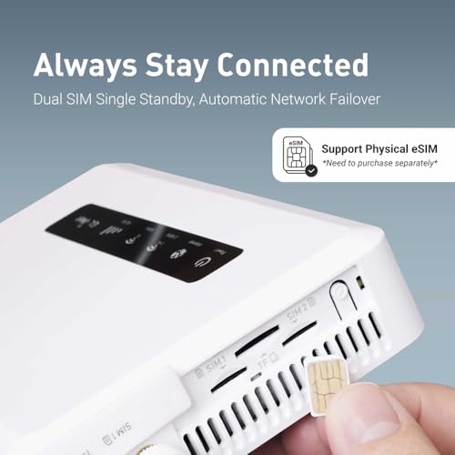 GL.iNet 5G Router GL-X3000 802.11ax 3000Mbps Dual-Band Multi-WAN Cellular Gateway