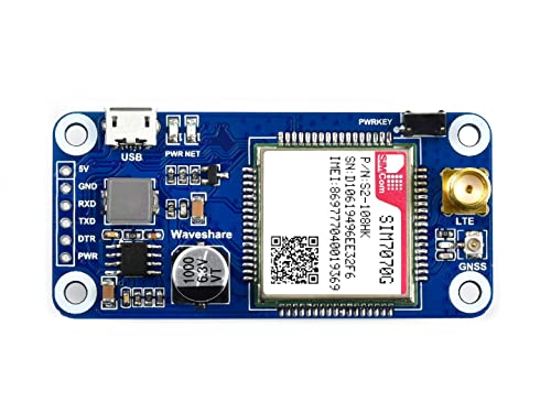 Waveshare SIM7070G Cat-M/NB-IoT/GPRS HAT for Raspberry Pi - USB Connectivity - GNSS Positioning