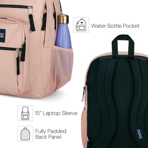 JanSport Big Student Backpack JS0A47JK008 Black Polyester Laptop Backpack with 2 Compartments