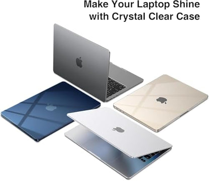 EooCoo MacBook Air 15 A3448 A3241 A3114 A2941 Laptop Case Crystal Clear