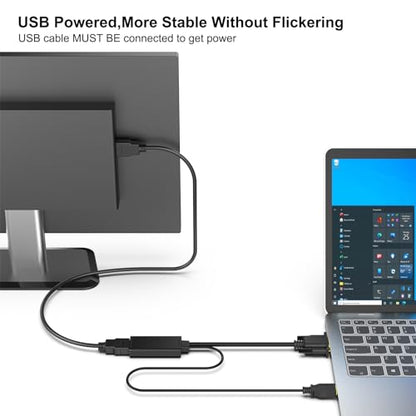 BENFEI HDMI to VGA Adapter, Single Port, 5W, Black, Model DL-HDV