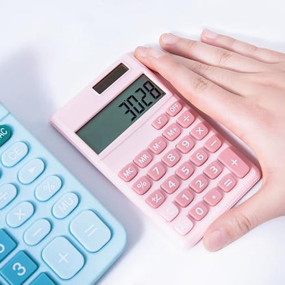 YAMHOHO 2" x 0.1" Standard Function LCD Calculator Solar Powered Pink