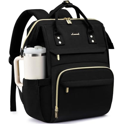 LOVEVOOK 15.6 inch Laptop Backpack Minimalist Black