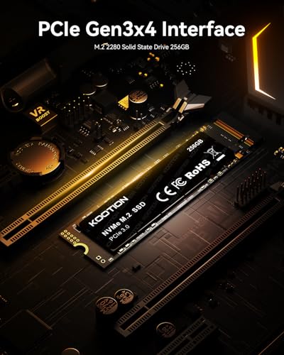 KOOTION 256GB M.2 NVMe PCIe 3.0 Internal Solid State Drive Model 92f69a6d-b16f-407e-83f8-3b946fa61257