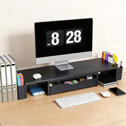 Spacrea 40.6 x 9.3 x 4.3 Inches SP-D1-2 Dual Monitor Stand Riser Metal Organizer