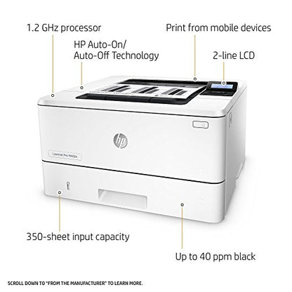 HP LaserJet Pro C5F93AR Monochrome Laser Printer, 600 x 600 dpi
