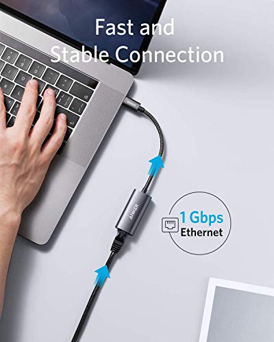 Anker 1-Port USB-C to Ethernet Adapter A83130A1 RJ45 1 Gbps Ethernet Network Adapter