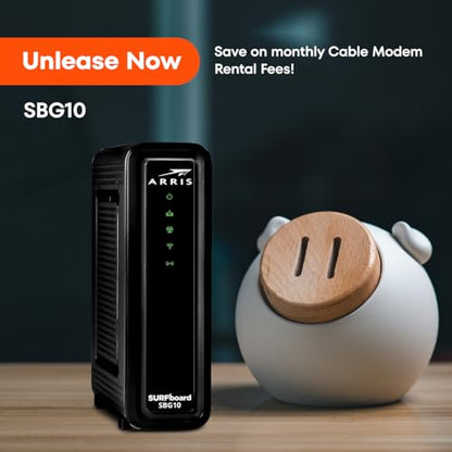 ARRIS SBG10 Cable Modem Router Combo DOCSIS 3.0 16 x 4 Gigabit & AC1600 WiFi