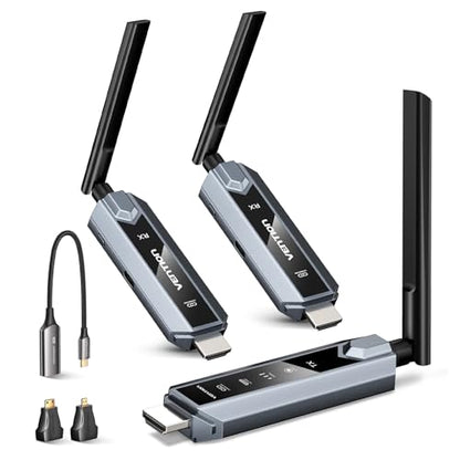 VENTION 393FT Wireless HDMI Transmitter and Receiver Kit, 4K Decoding, Up to 6 Displays, HDMI Connectivity