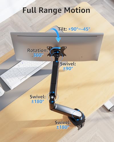 MOUNTUP 32-inch MU0004 Full Motion VESA Monitor Mount Black