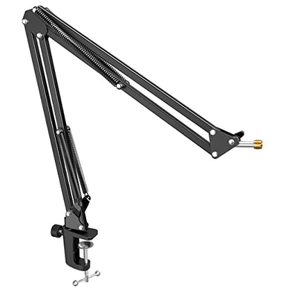 FIFINE CS1 Microphone Arm Stand Metal with Adjustable Scissor Boom, 3/8 Inch to 5/8 Inch Adapter