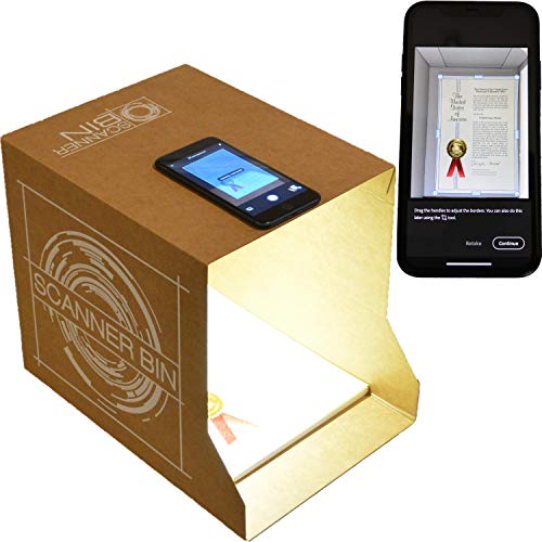 Scanner Bin 9" x 13" x 12" Easy Setup Scanner 12800 dpi Wireless Document Scanner