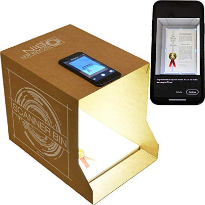 Scanner Bin 9" x 13" x 12" Easy Setup Scanner 12800 dpi Wireless Document Scanner