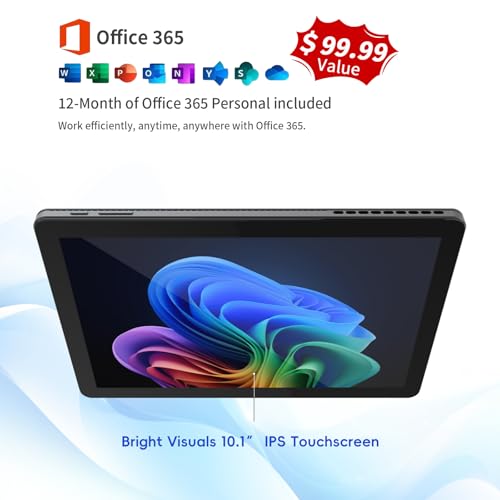 QAZIPO 10.1" JPE12 1280x800 2-in-1 Tablet Laptop with Intel Pentium Gold 6500Y