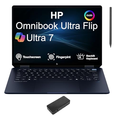 HP 14.0" Omnibook Ultra Flip Creator 2880 x 1800 Touchscreen OLED Convertible Laptop