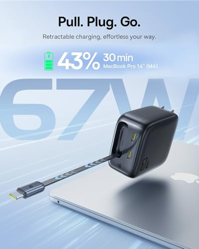 Baseus 67W Retractable USB Type C Charger Model ECCJ1167CS