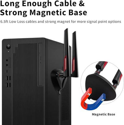 Eifagur 9dBi WiFi 7 Antenna RP-SMA Connector 50 Ohms Radio